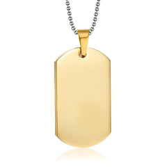 Solid Military Tag Necklace