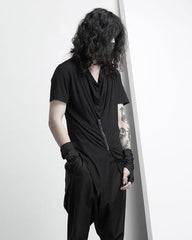 Japanese Irregular Zipper T-Shirt