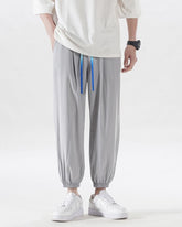 Ice Silk Drawstring Jogger Pants