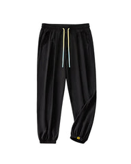 Ice Silk Drawstring Jogger Pants