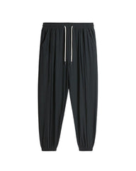 Ice Silk Drawstring Jogger Pants
