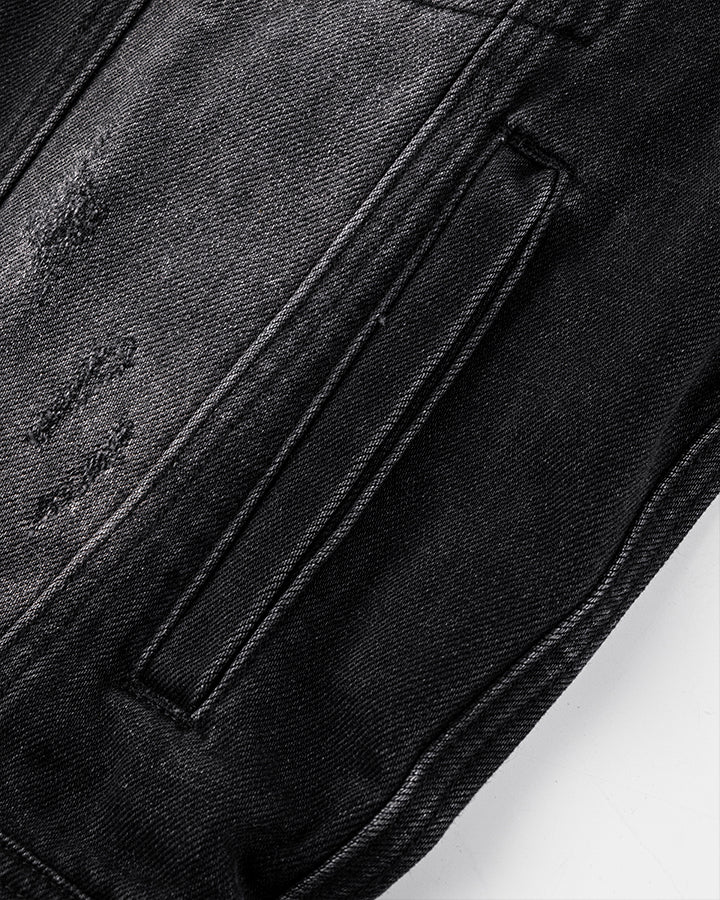 Autumn Winter New Design Distressed Denim Jacket