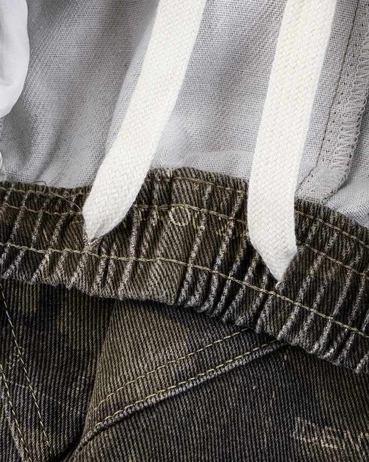 Washed Camo Multi-Pocket Cargo Pants