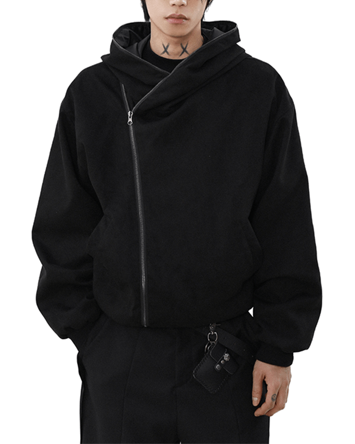 Faux Fur Zip-Up Hoodie