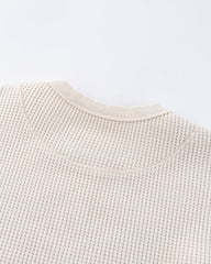 Graphic Printed Waffle Knit Sweatshirt