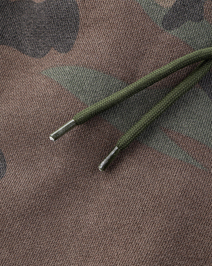 Fringe Waist Camouflage Wide-Leg Pants