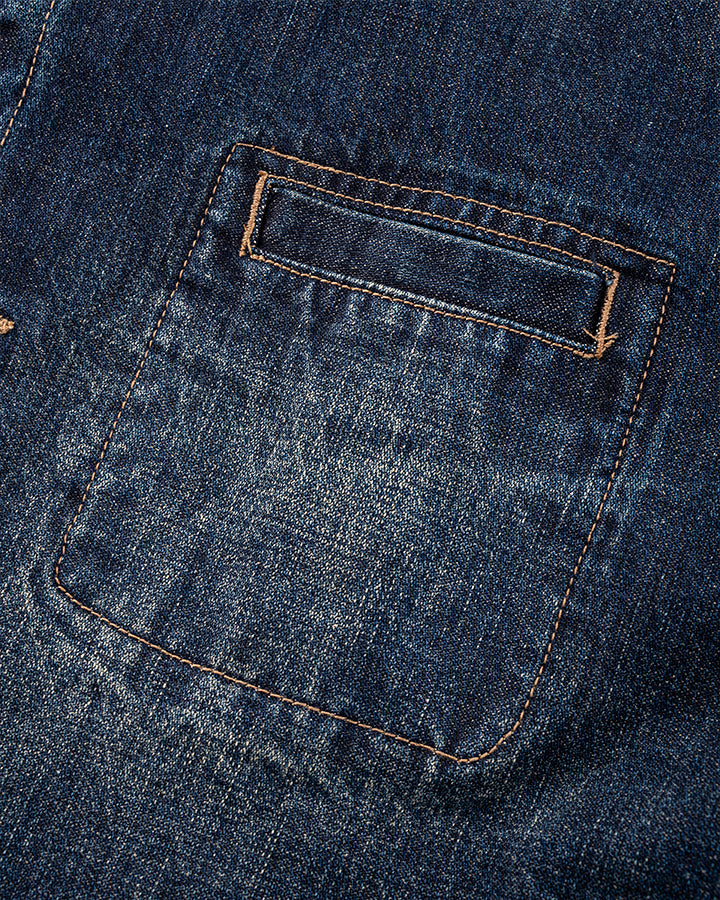 Autumn Winter New Vintage Washed Denim Jacket