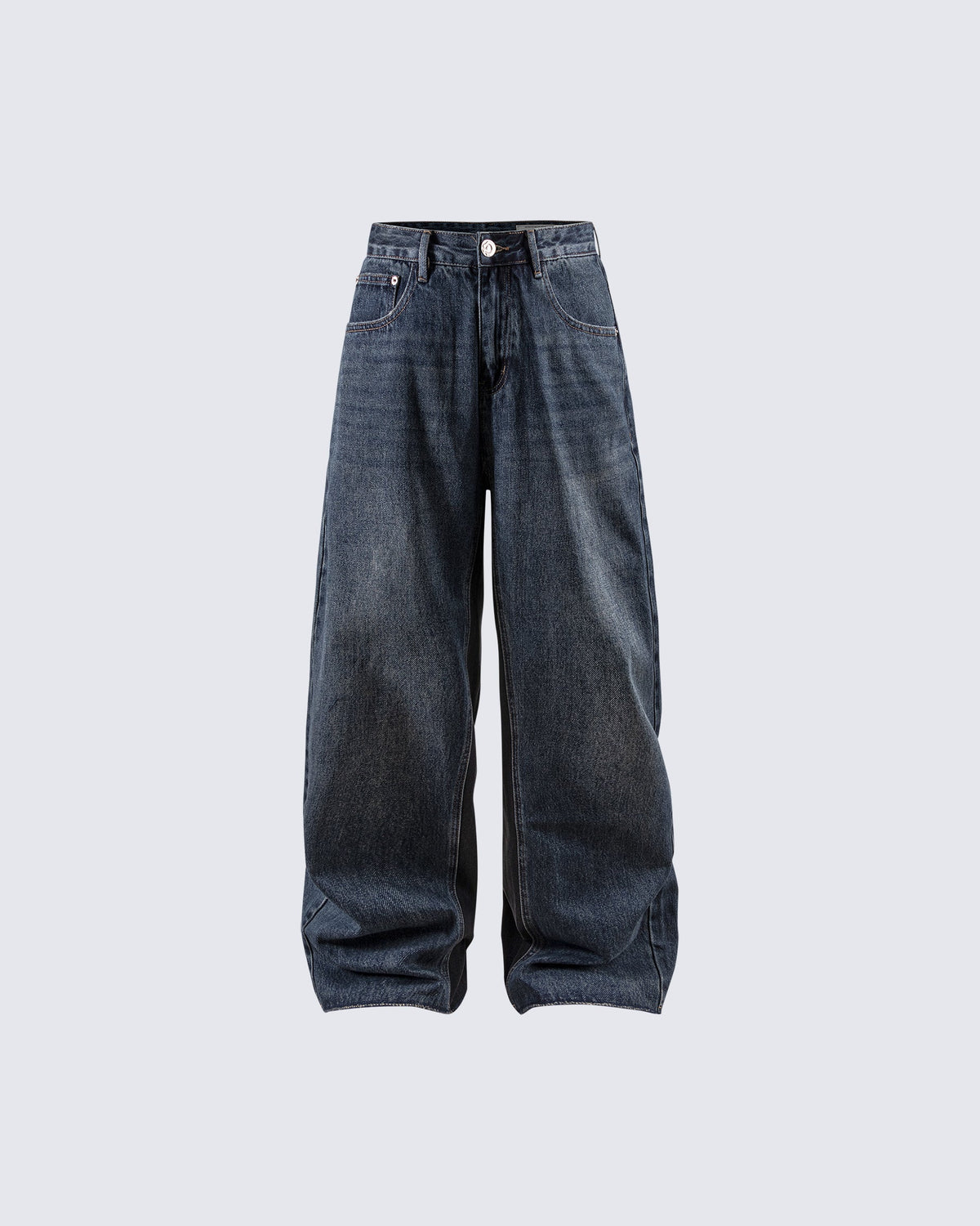 Vintage Washed Wide-Leg Jeans