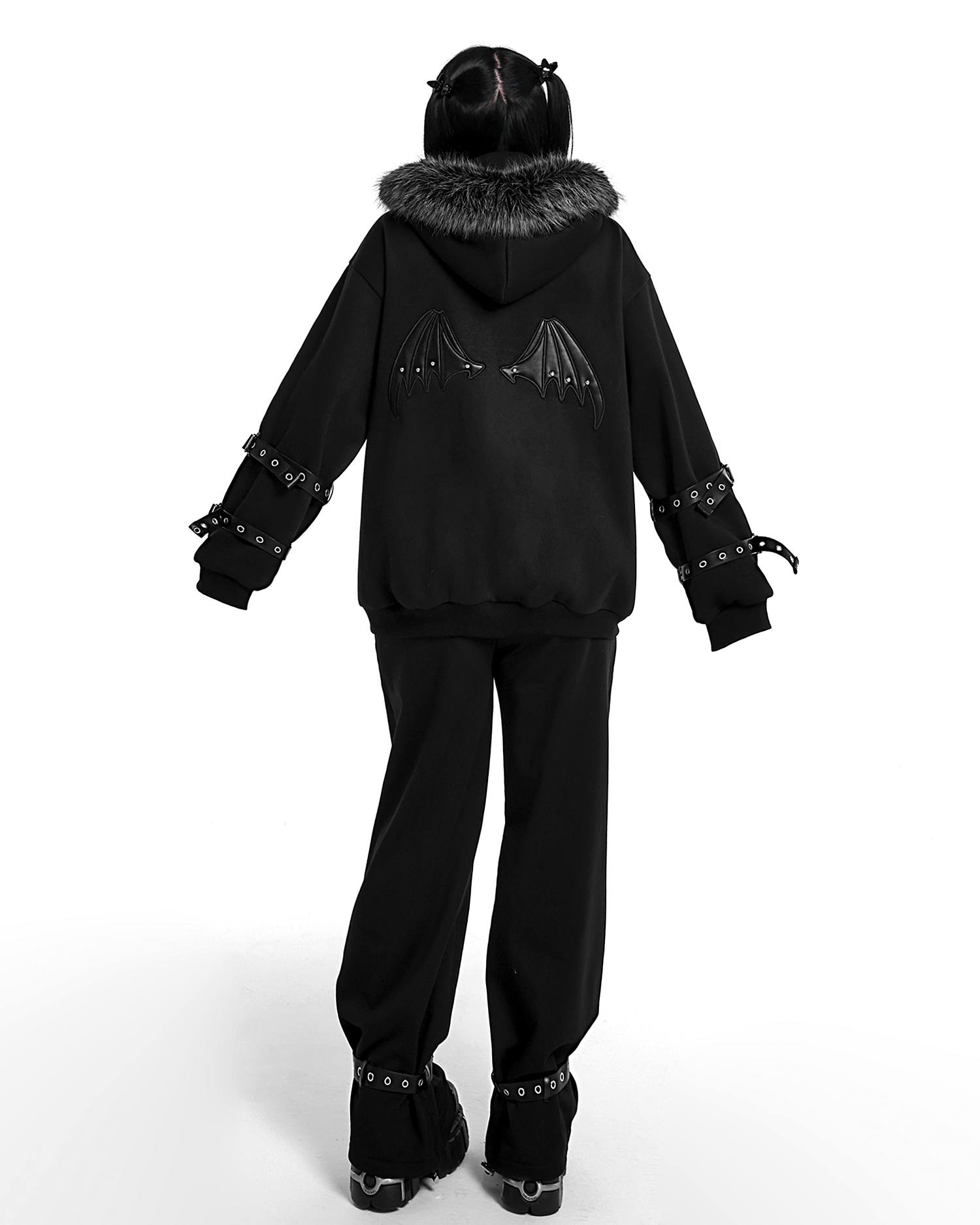 Punk Buckle Adjustable Jogger Pants