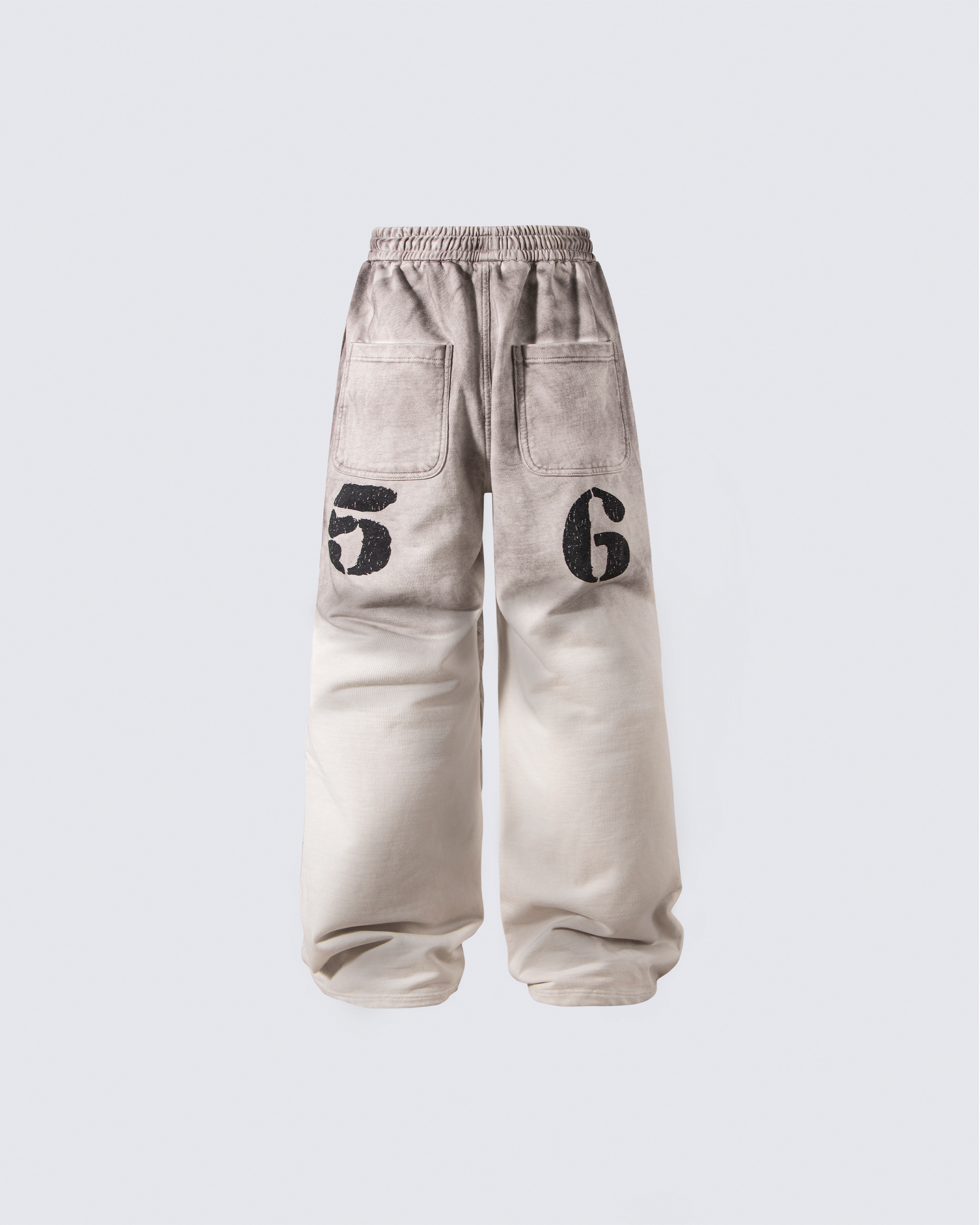 Gradient Patch Graphic Wide-Leg Pants