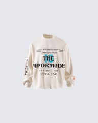 Graphic Printed Waffle Knit Sweatshirt