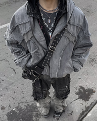 Deconstructed Hooded Denim Jacket