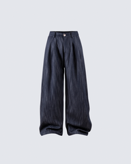 Wide-Leg Denim Pants