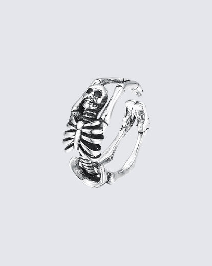 Skeleton Design Titanium Steel Ring