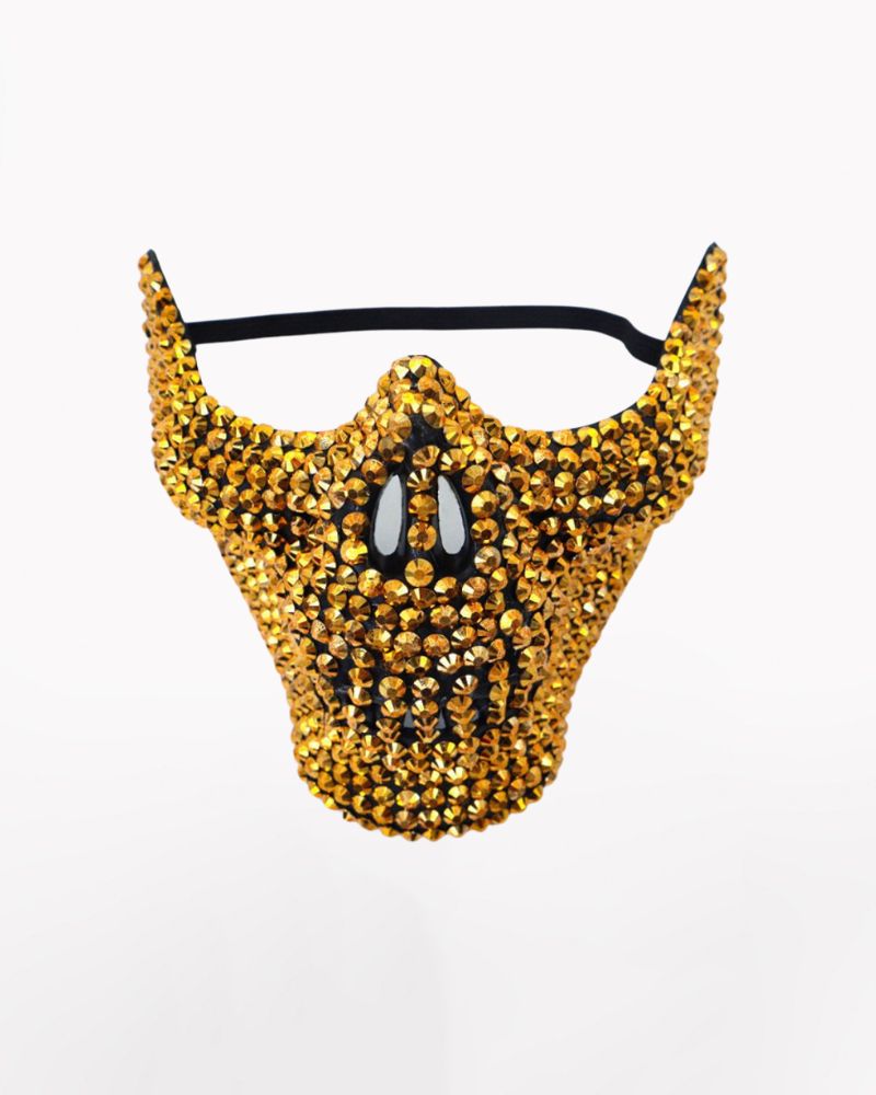 Cyberpunk Studded Diamond Horror Skull Mask