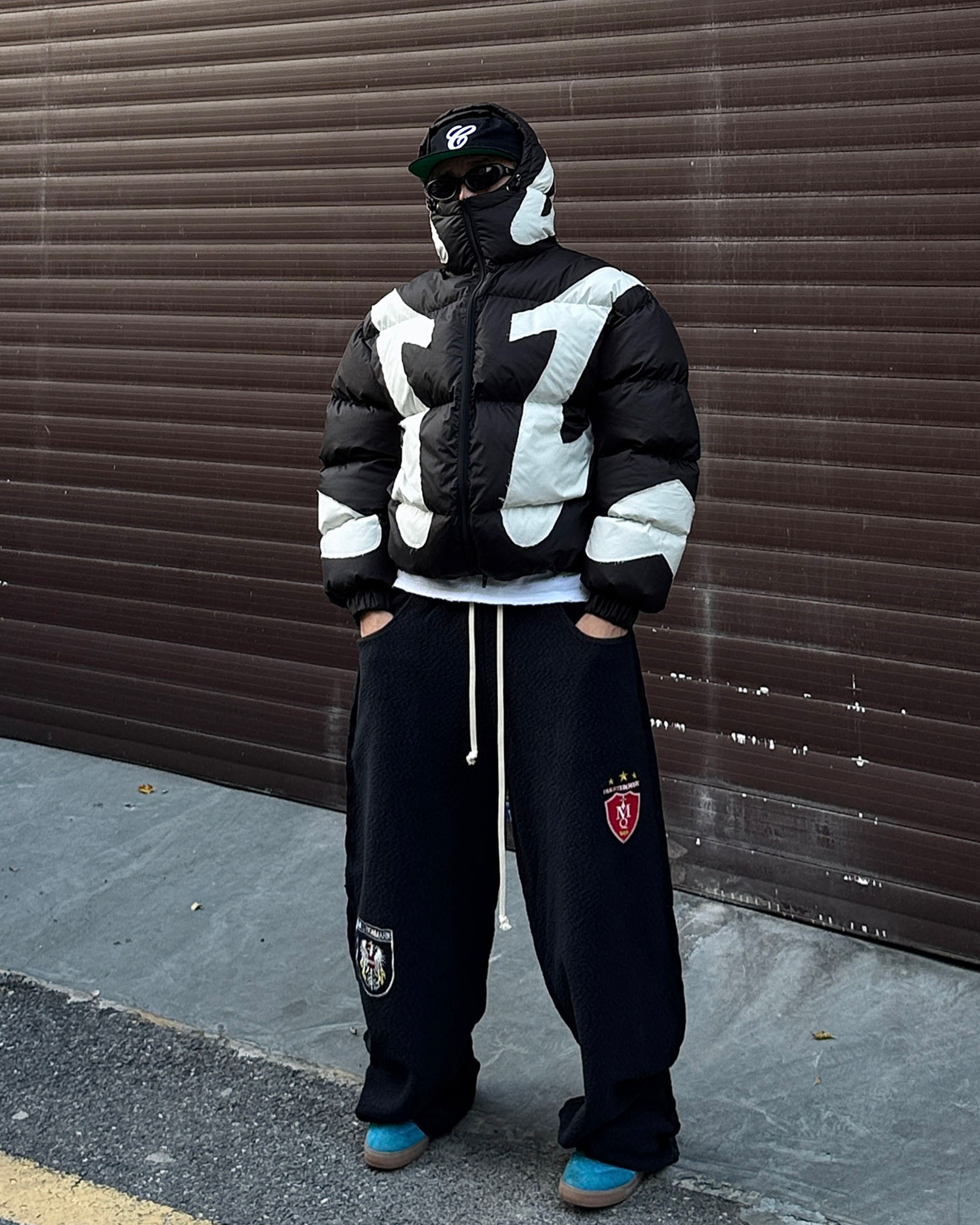 Black and White Puffer Jacket