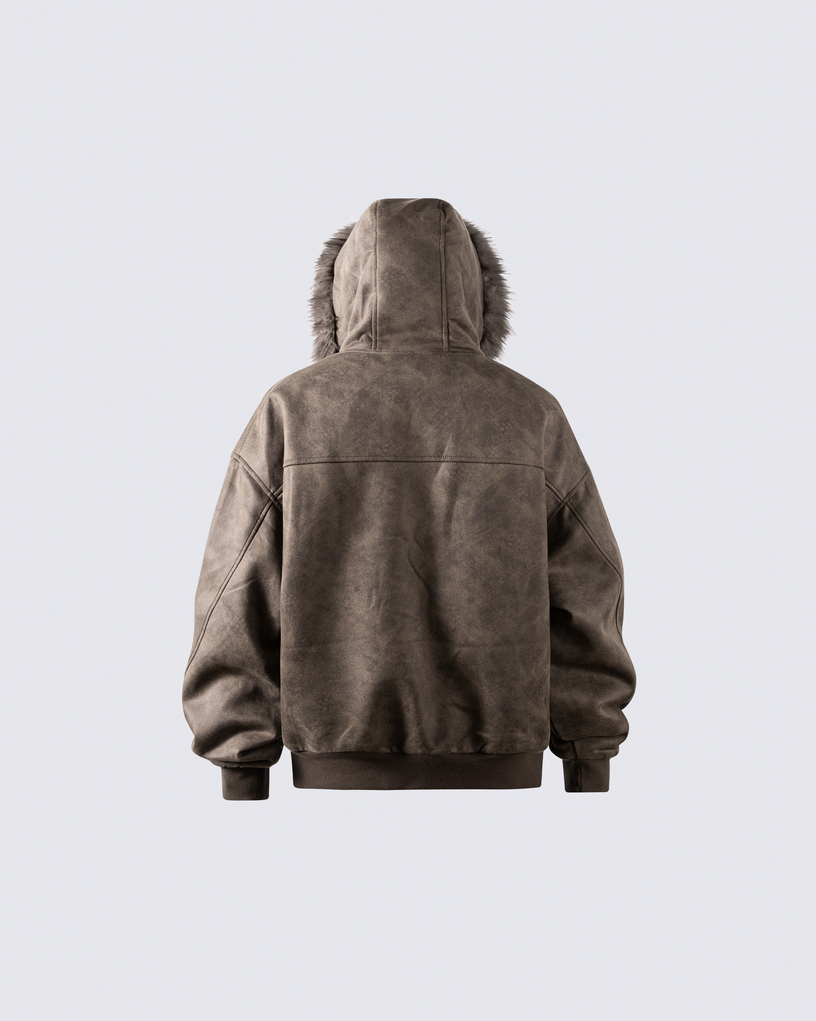 Faux Fur-Lined Hooded Jacket