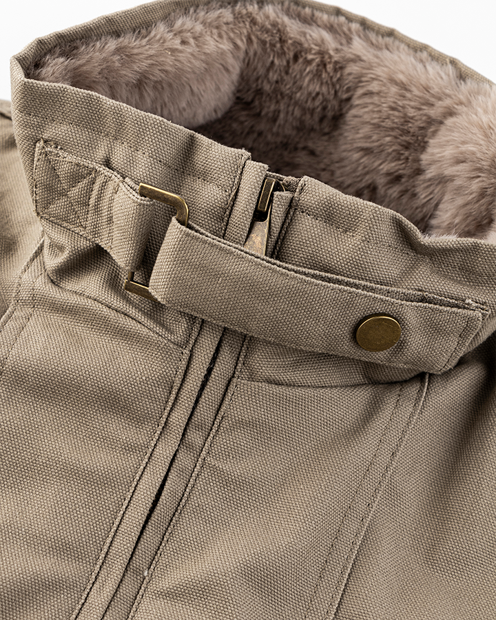 Fleece-Lined Vintage Workwear Jacket