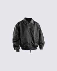 Washed Zip-Up Cotton Jacke