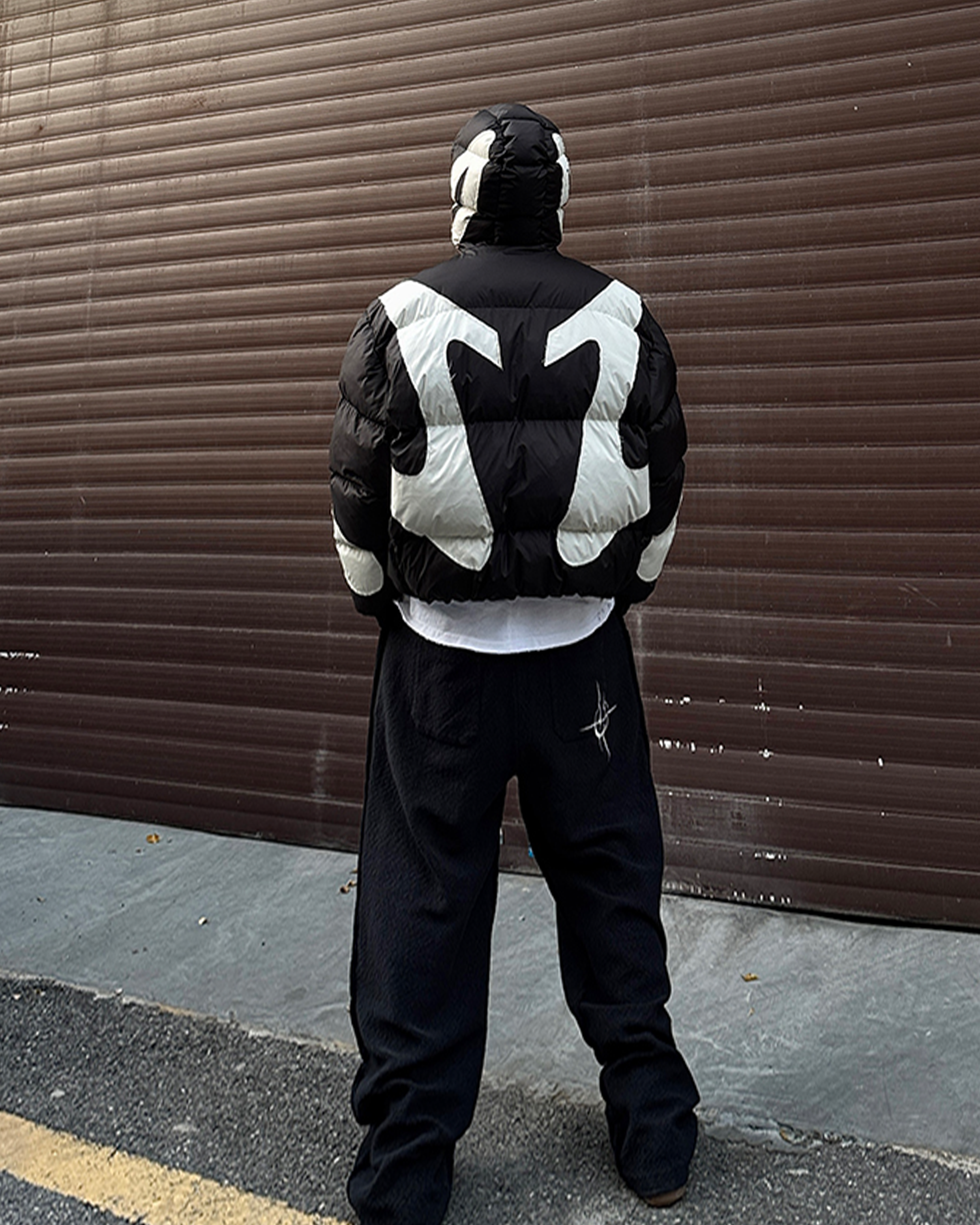 Black and White Puffer Jacket