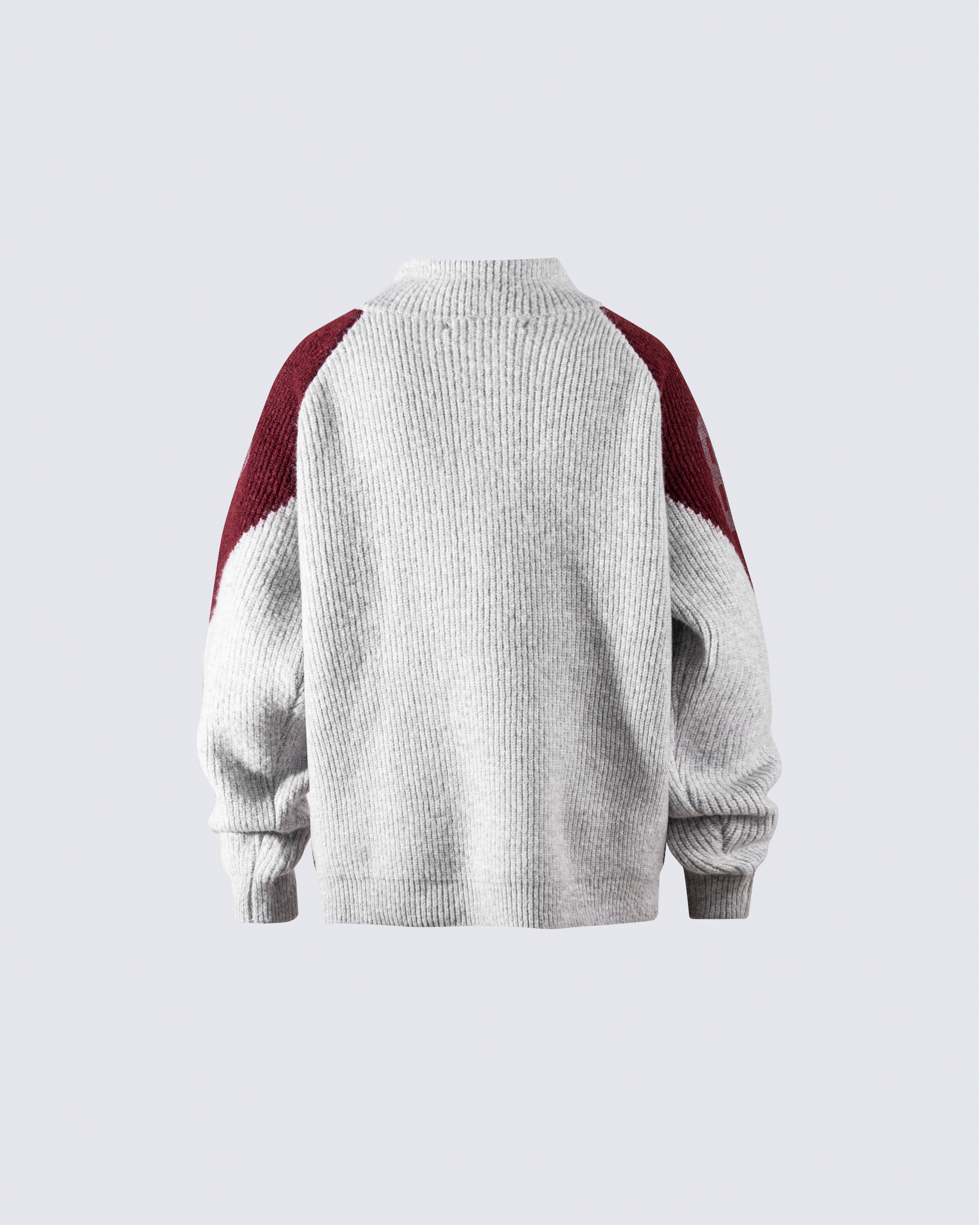 Retro Graphic Zip-Up Knit Jacket