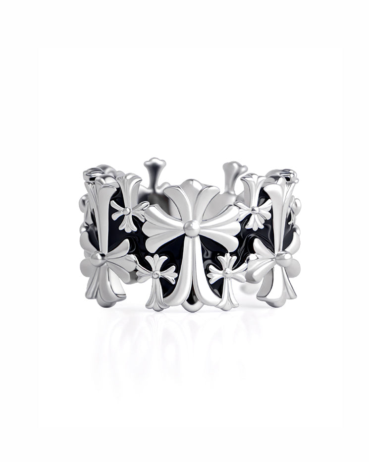 Vintage Distressed Cross Ring