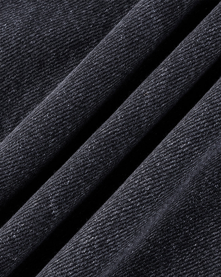 Washed Black Wide-Leg Jeans