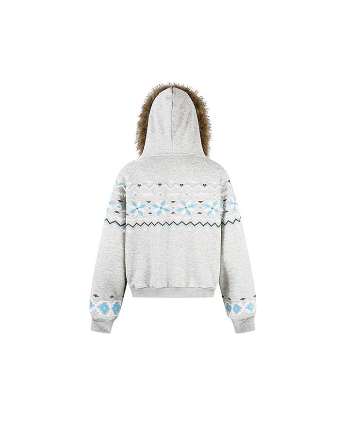 Christmas Furry Hood Sweatshirt