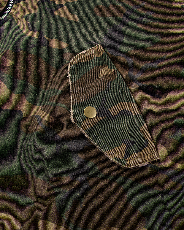 Camouflage Hooded Zip Jacket