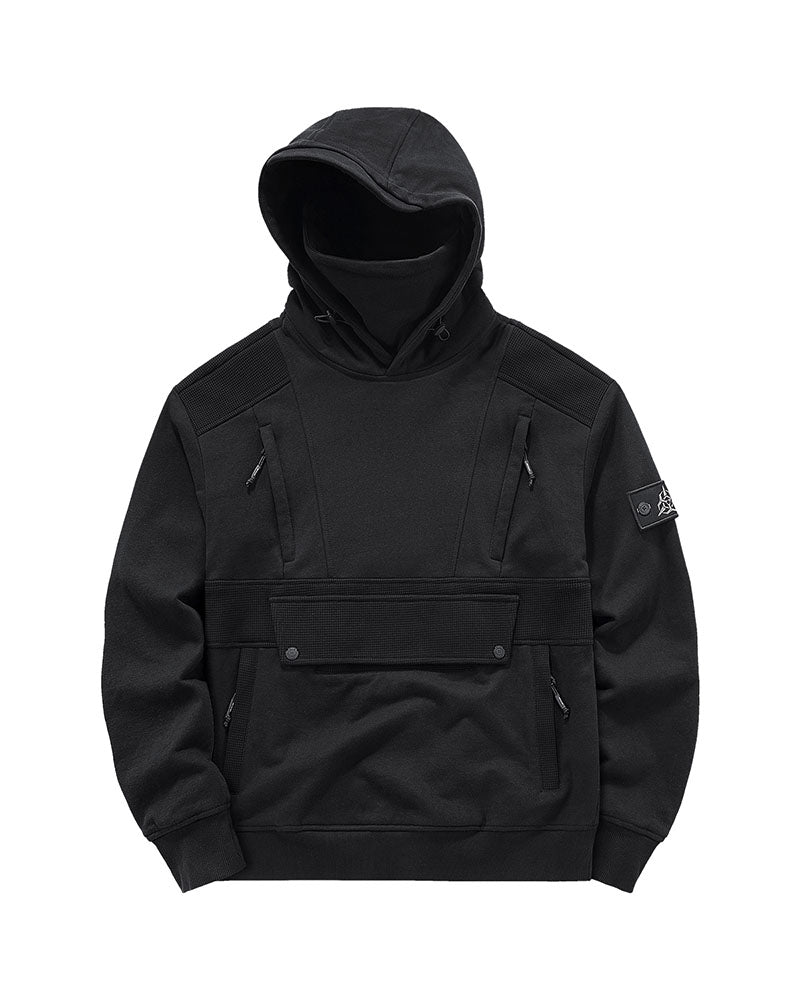 Tactical Multi-Pocket Mask Hoodie