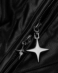 Structured Panel Faux Leather Jacket