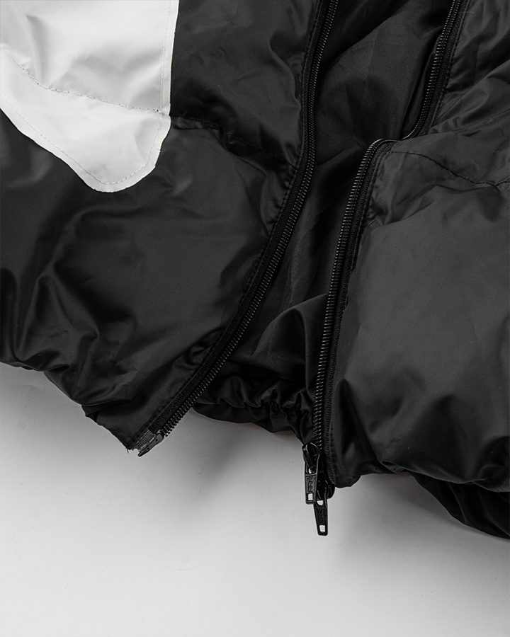 Black and White Puffer Jacket