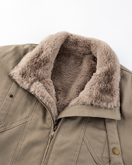 Fleece-Lined Vintage Workwear Jacket