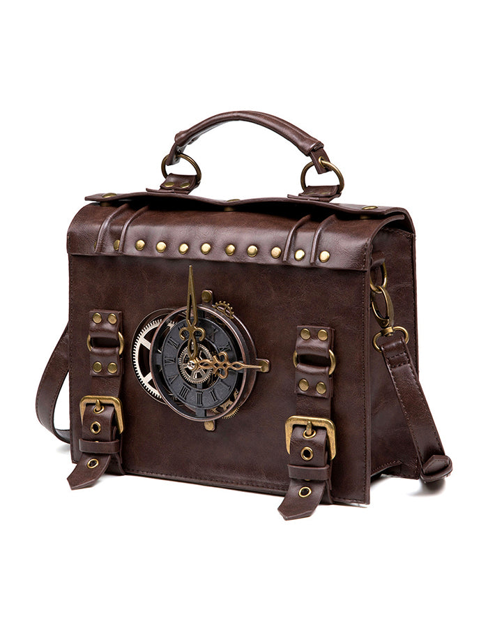 Vintage Steampunk Clock Design Handbag