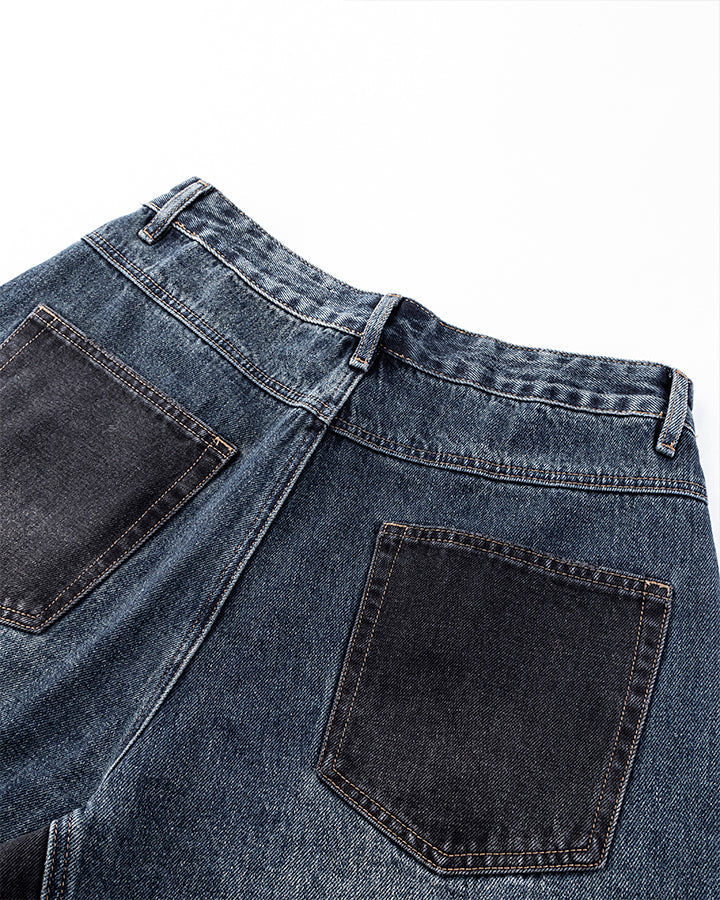 Vintage Washed Wide-Leg Jeans