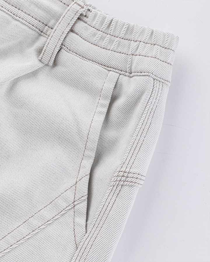 Relaxed Wide-Leg Panel Denim Pants
