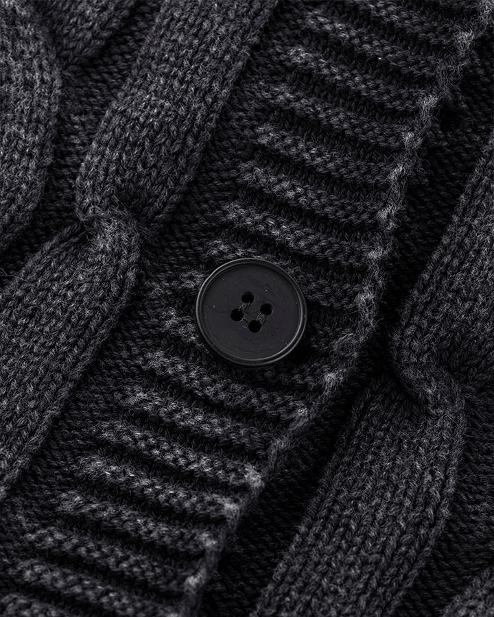 Autumn Winter New Cable Knit Button-Up Sweater