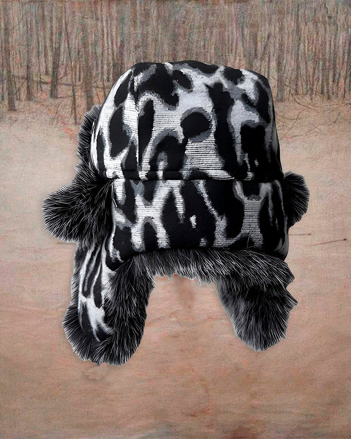 Winter New Leopard Print Trapper Hat