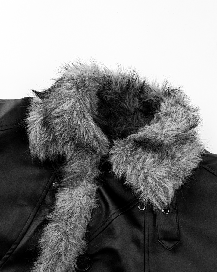 Reversible Faux Fur & Faux Leather Jacket