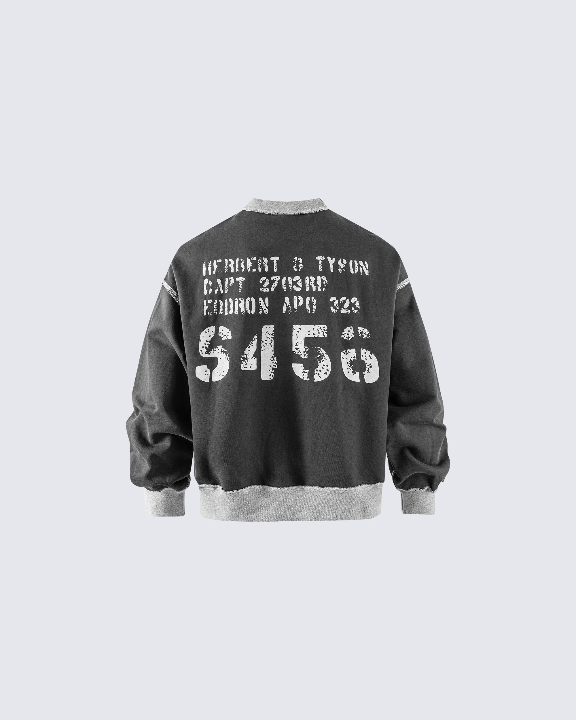 Crewneck Sweatshirt with Contrast Trim