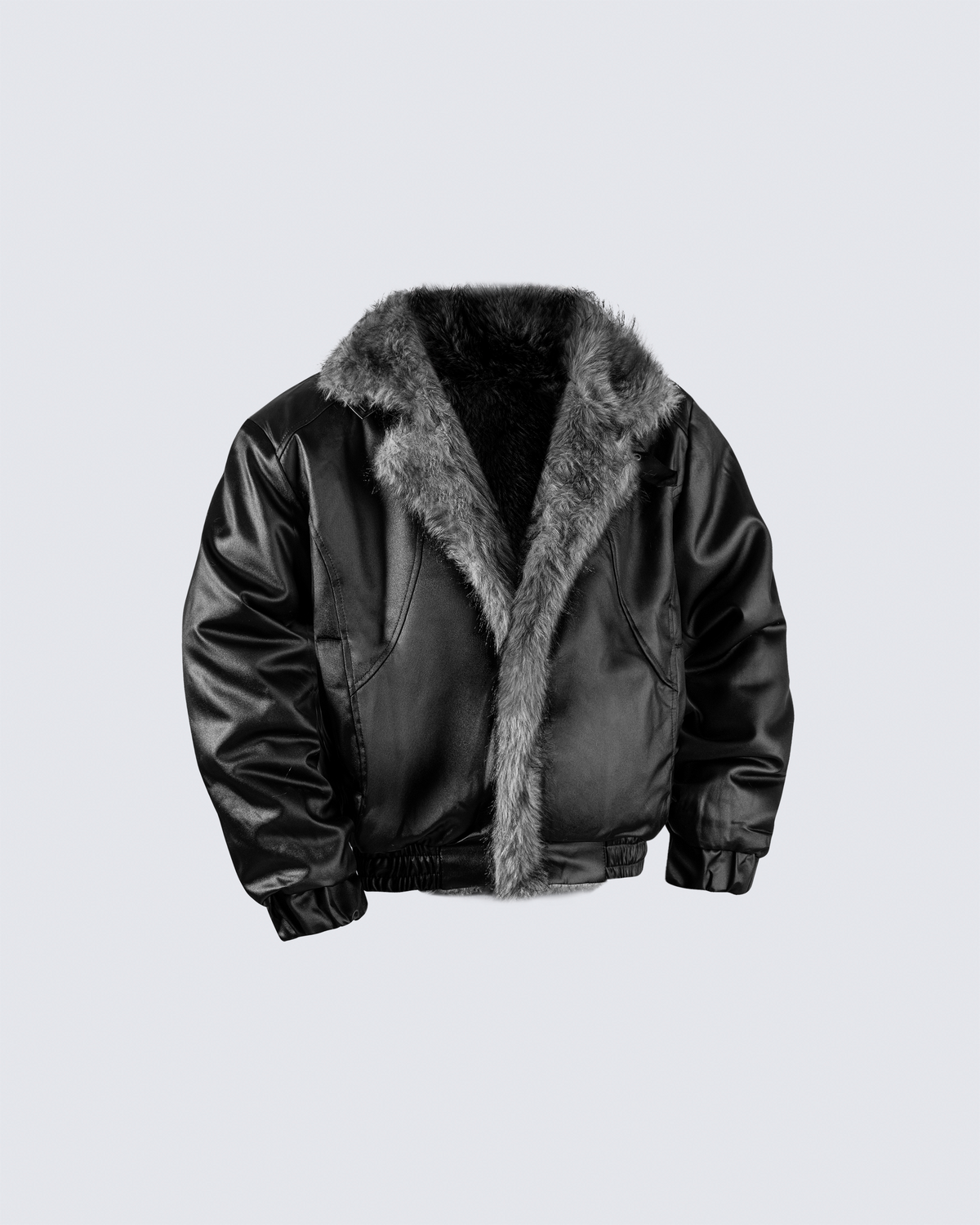 Reversible Faux Fur & Faux Leather Jacket