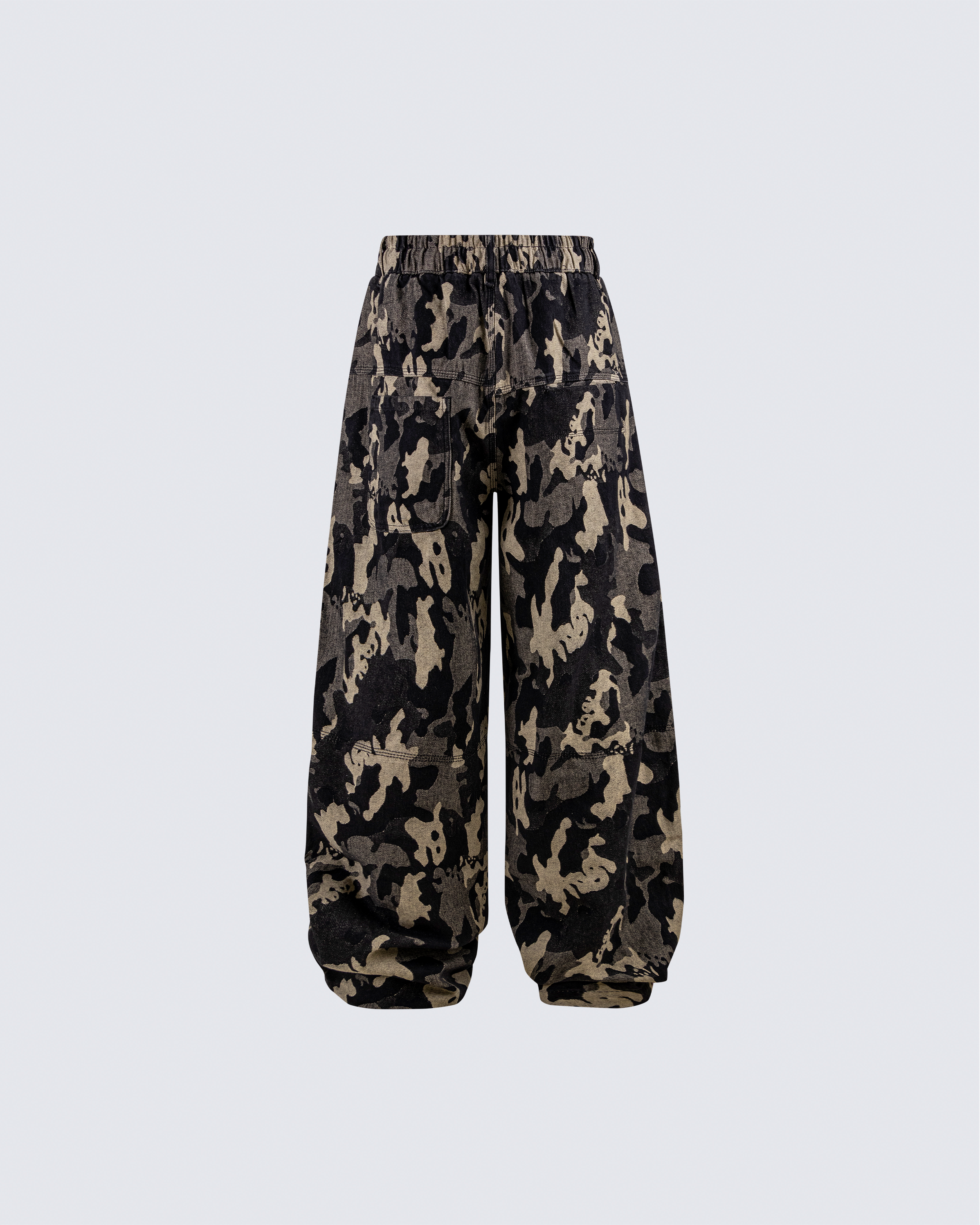 Camouflage Wide-Leg Pants