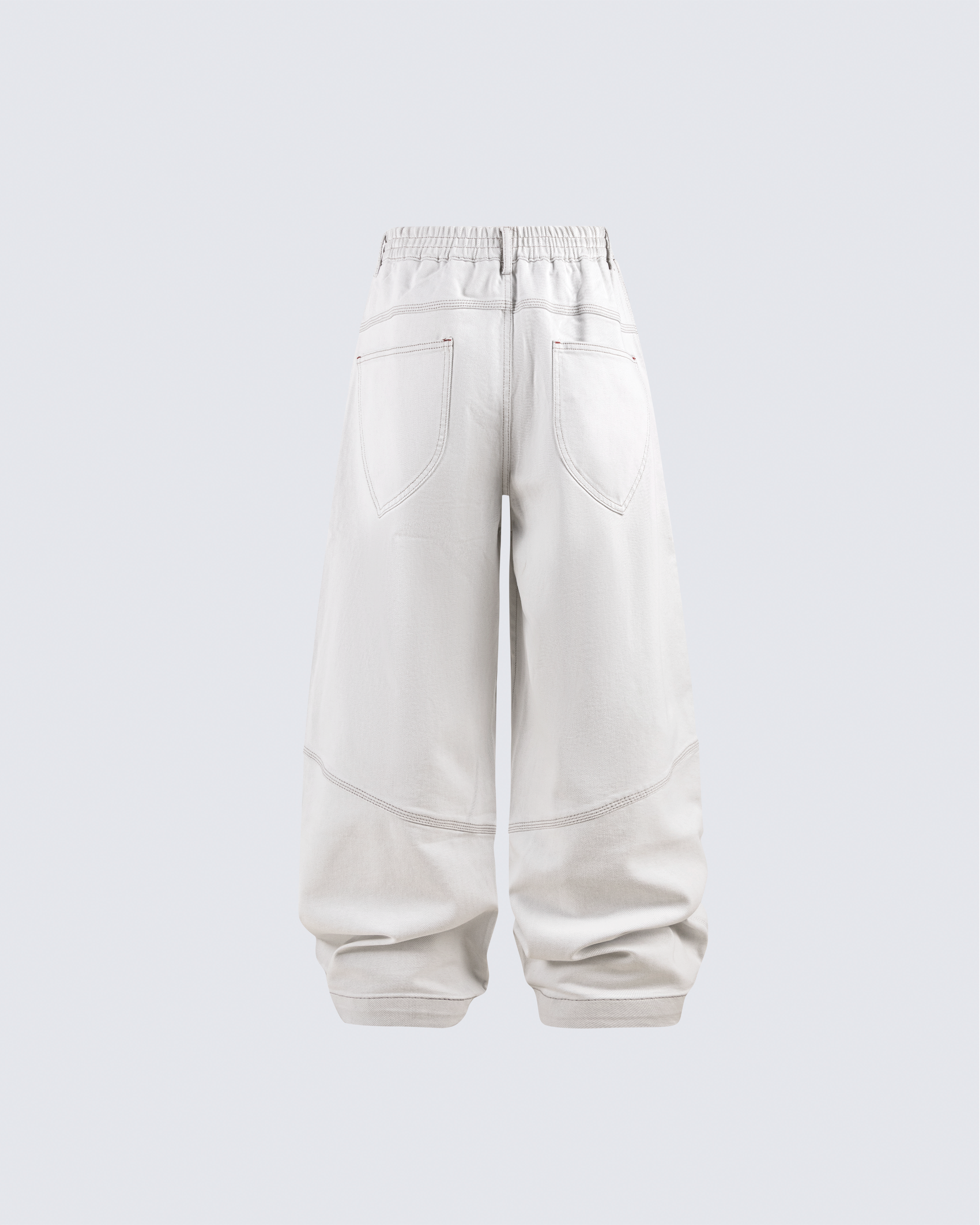 Relaxed Wide-Leg Panel Denim Pants