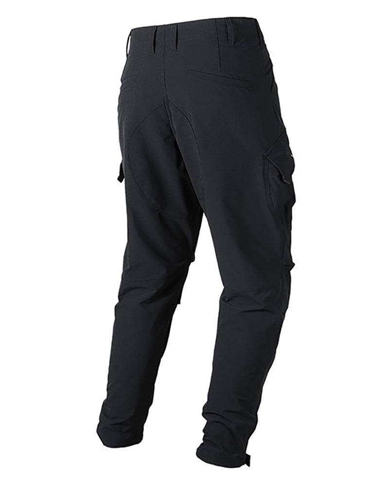 Laminated Zipper Black Cargo Pants