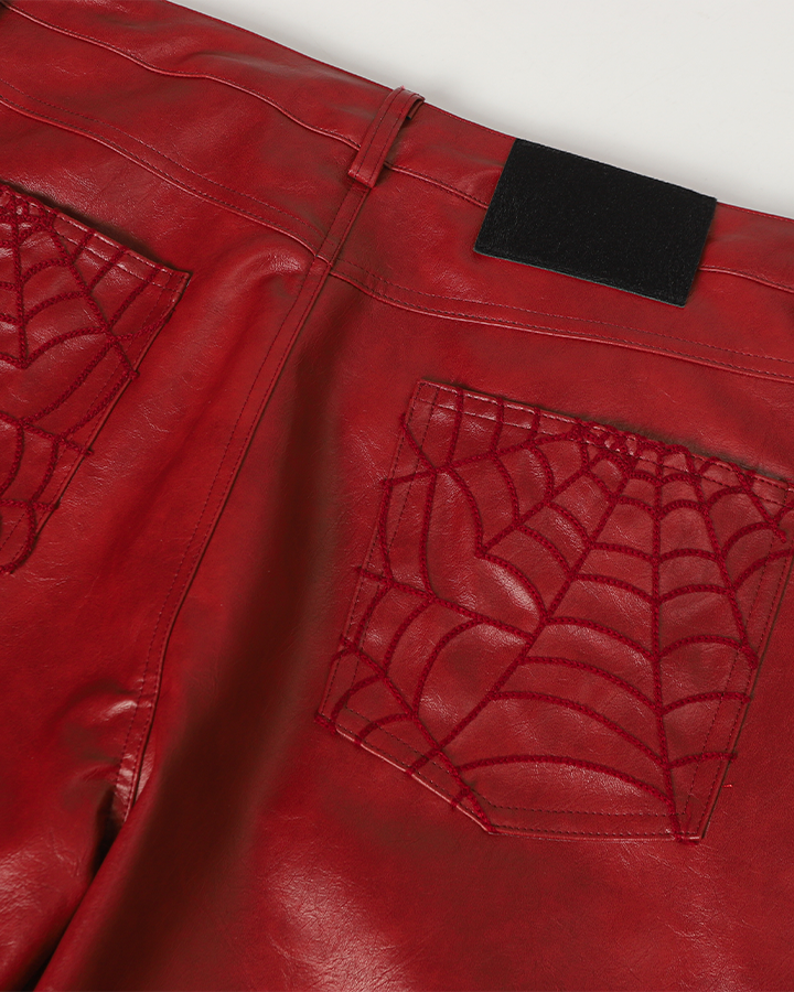 Wide-Leg Faux Leather Pants