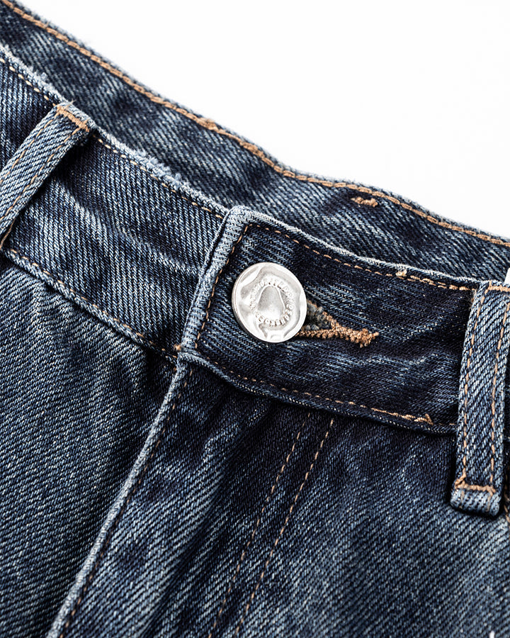 Vintage Washed Wide-Leg Jeans