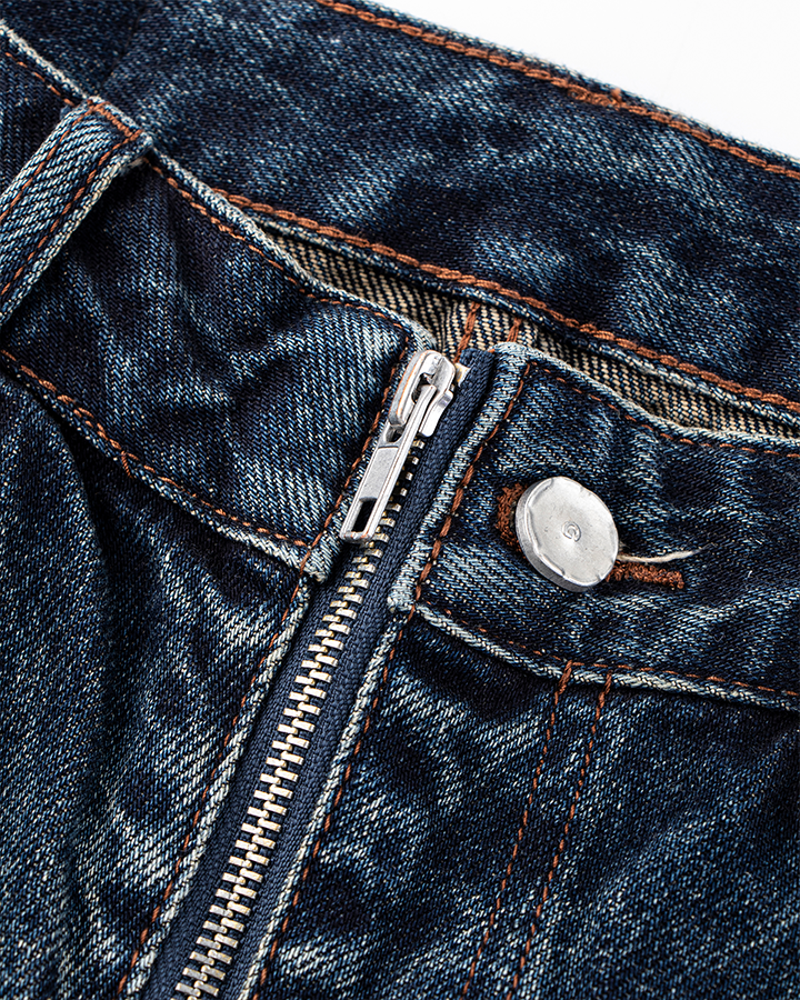 Vintage Wide-Leg Scimitar-Cut Jeans