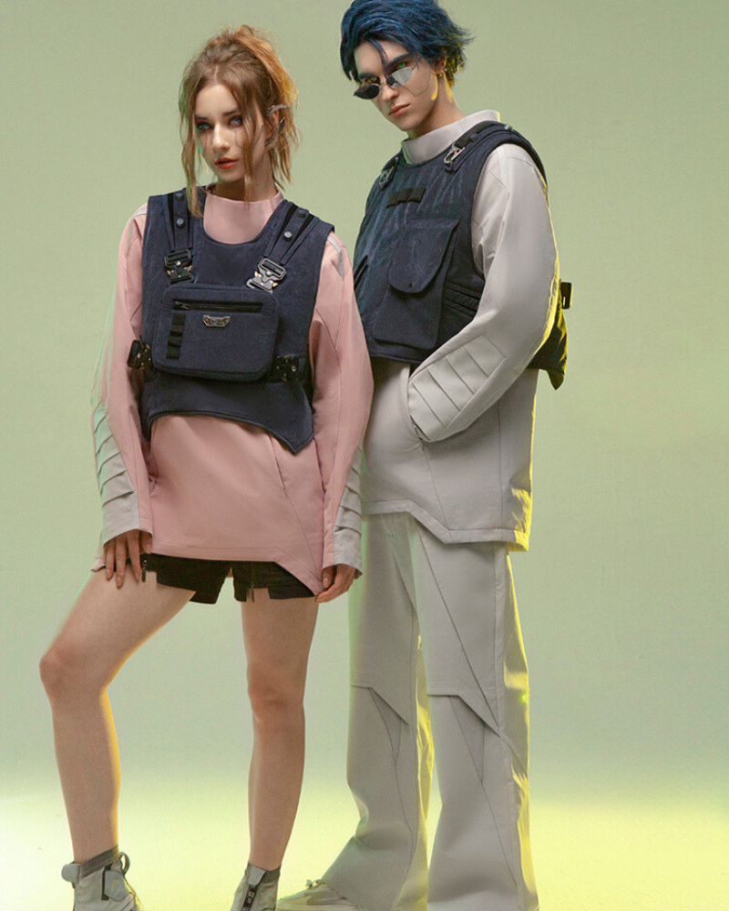 Cyberpunk Outfits 3D Cut Dyed Unisex Pullover Jacket