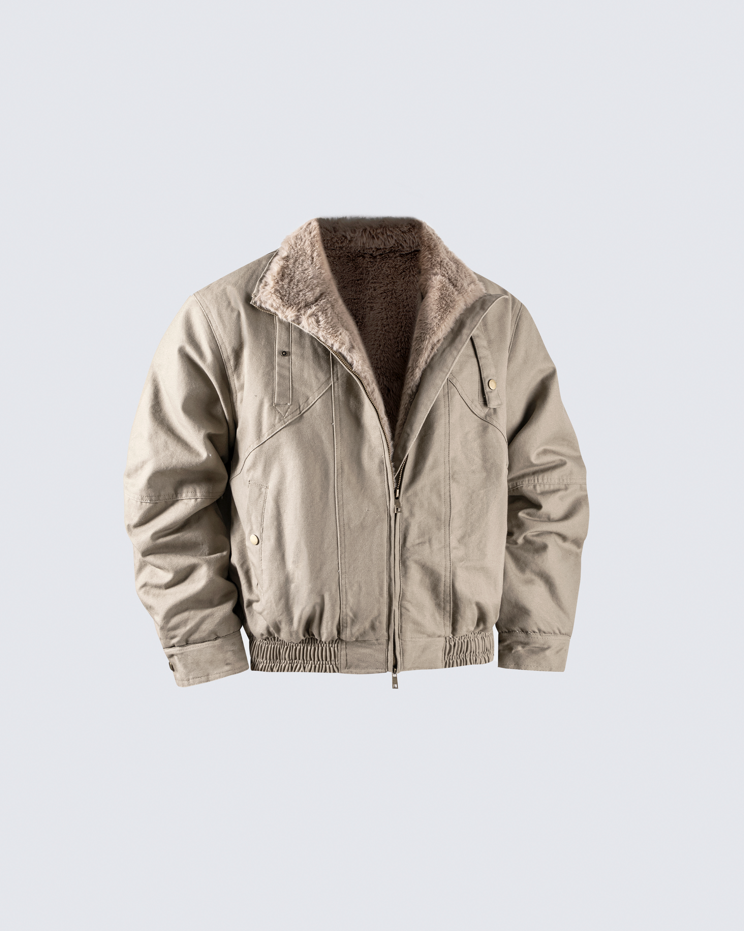 Fleece-Lined Vintage Workwear Jacket