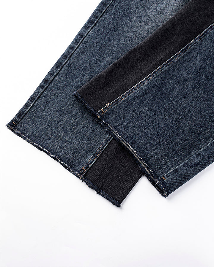 Vintage Washed Wide-Leg Jeans
